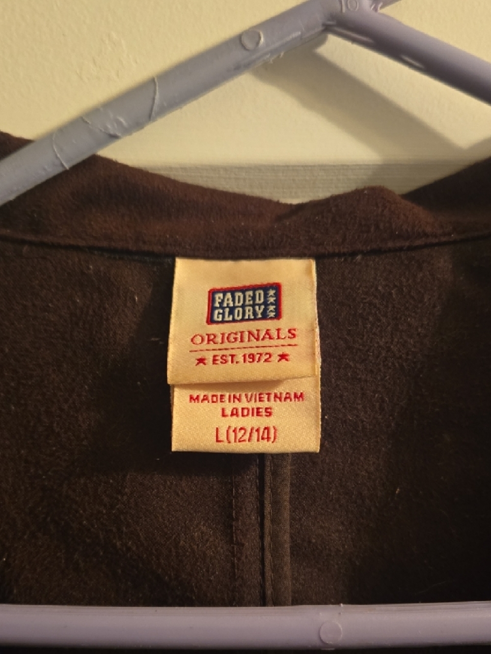 Faded Glory Brown Ruffle-Trim Button Jacket - Picture 2 of 3